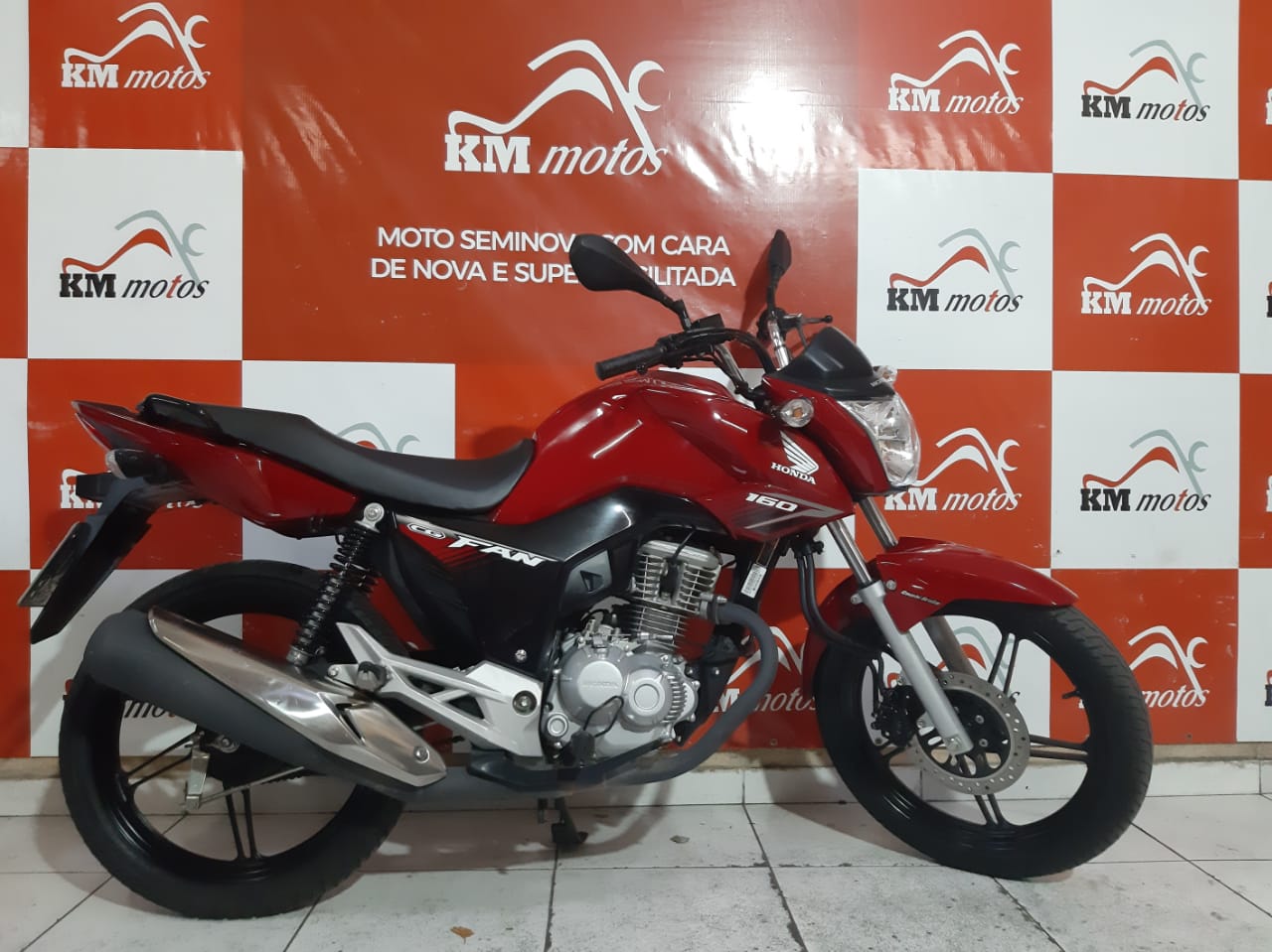 Honda Cg 160 fan Flex 2018 KM Motos Sua Loja de Motos Semi Novas