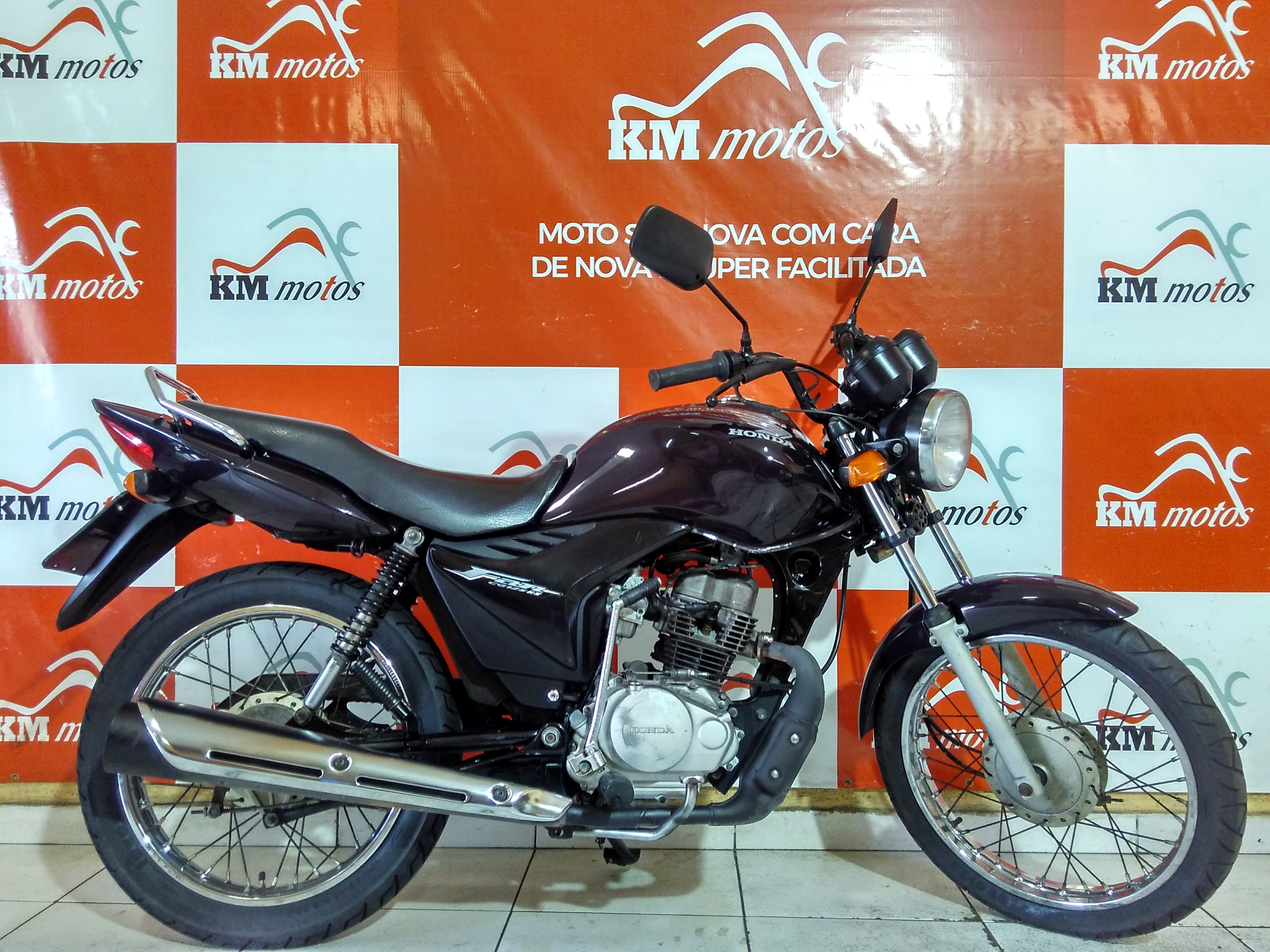 Honda CG 125 Fan ks 2011 Roxa KM Motos Sua Loja de Motos Semi Novas