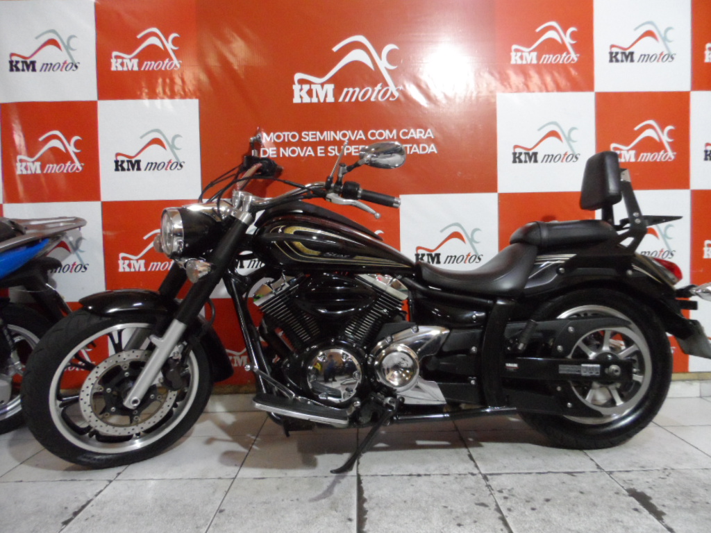Yamaha midnight star 950 Preta 2014 KM Motos Sua Loja de Motos Semi
