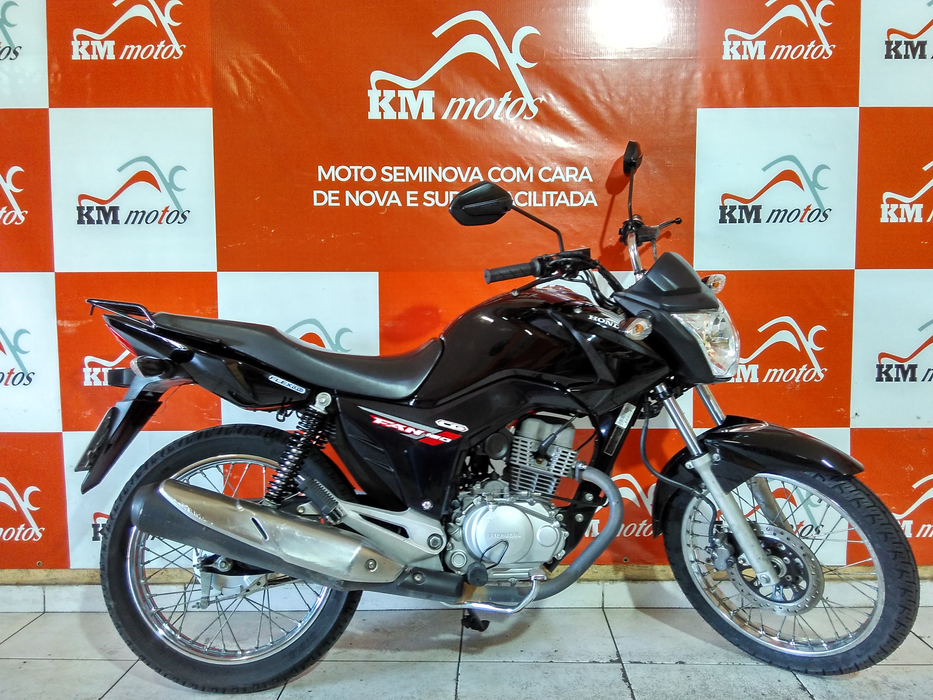 kmmotos fan 150 esdi preta 2014 1 KM Motos Sua Loja de Motos Semi Novas