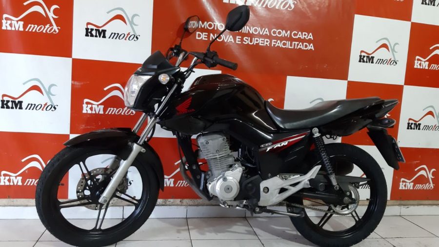 kmmotos honda cg fan 160 esdi preta 2017 P KM Motos Sua Loja de
