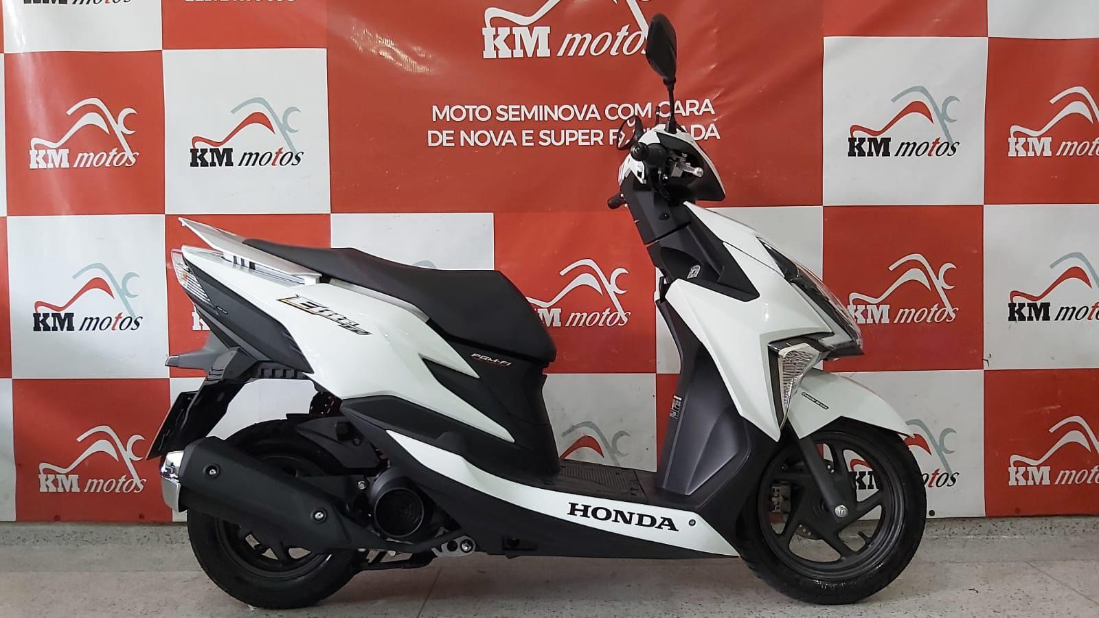 Honda Elite 125 2021 Branca KM Motos Sua Loja de Motos Semi Novas