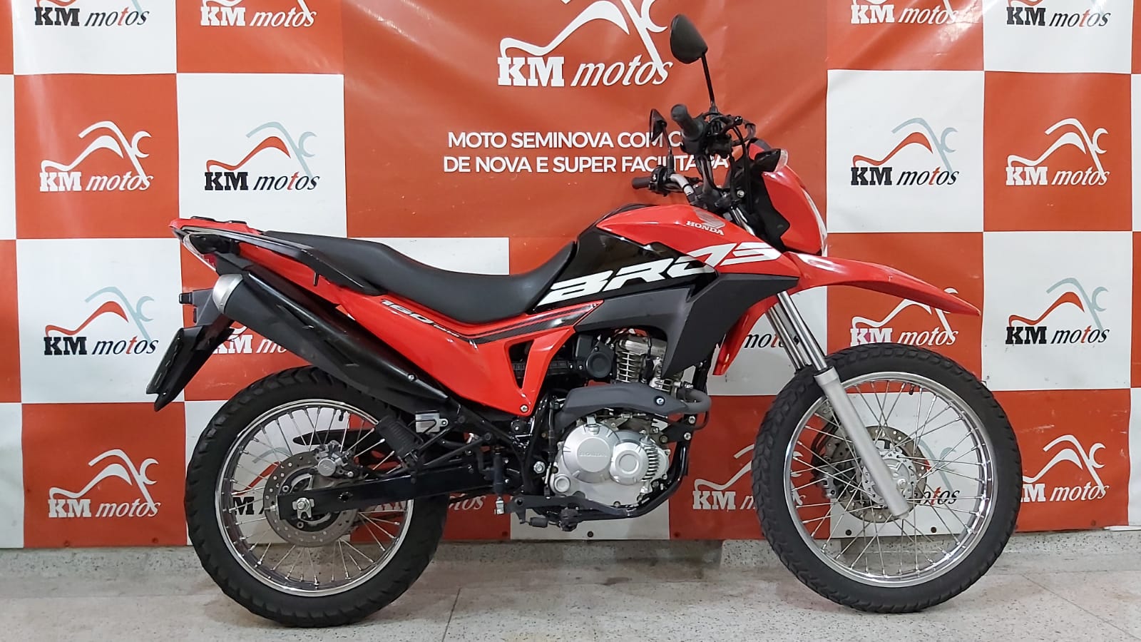 Honda NXR 160 Bros ESDD 2019 Vermelha KM Motos Sua Loja de Motos