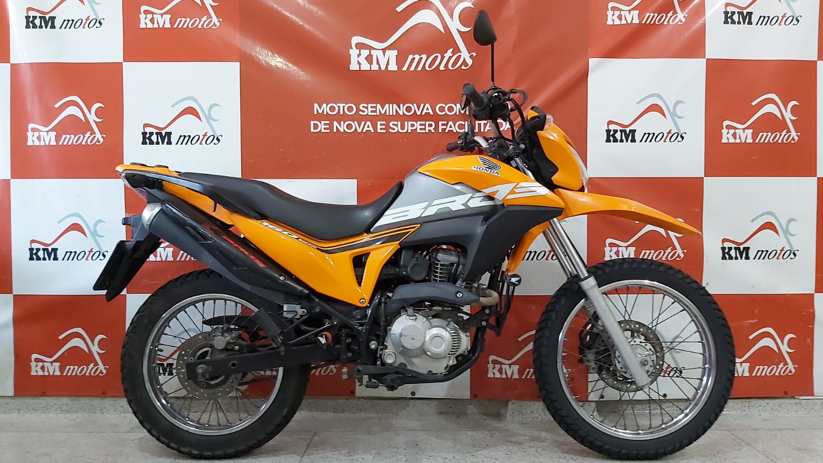 Honda NXR 160 Bros ESDD FlexOne 2019 Laranja KM Motos Sua Loja de