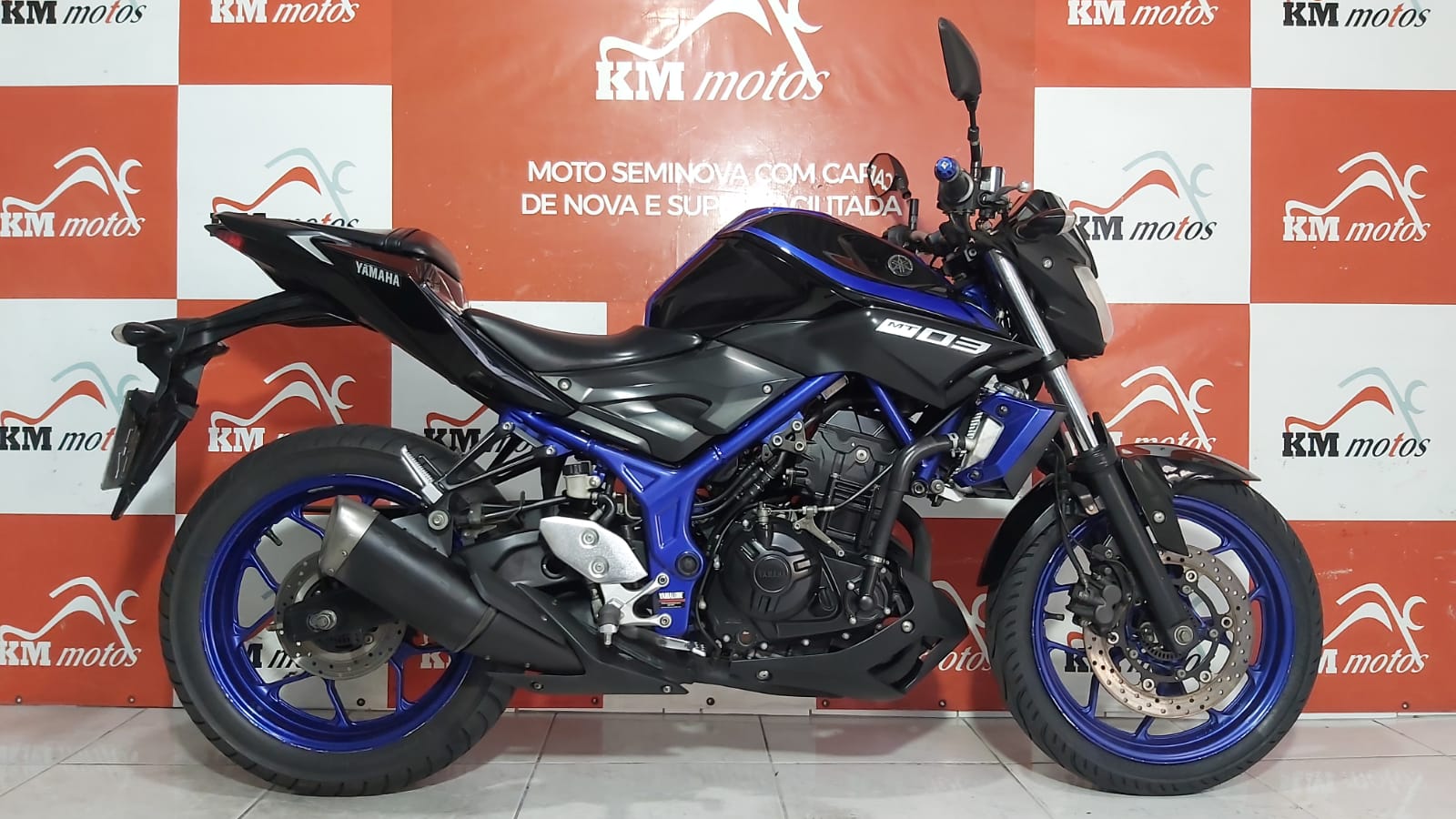 Yamaha MT 03 ABS 2019 Azul KM Motos Sua Loja De Motos Semi Novas
