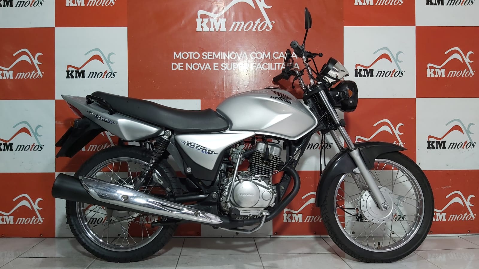Honda CG 150 Titan KS 2007 Prata KM Motos Sua Loja de Motos Semi Novas