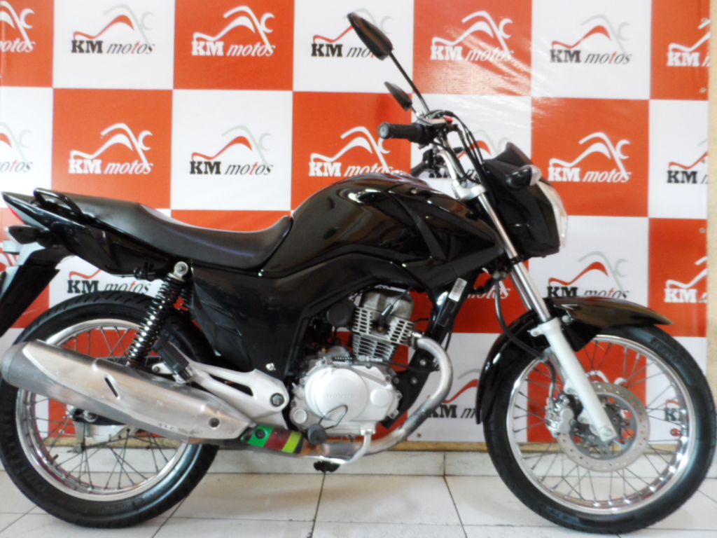 Honda CG 150 Fan ESDI 2014 Preta KM Motos Sua Loja de Motos Semi Novas