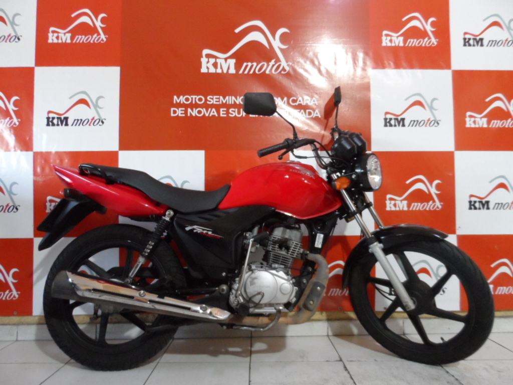 Honda Cg Fan 125 ks 2013 Vermelha KM Motos Sua Loja de Motos Seminovas