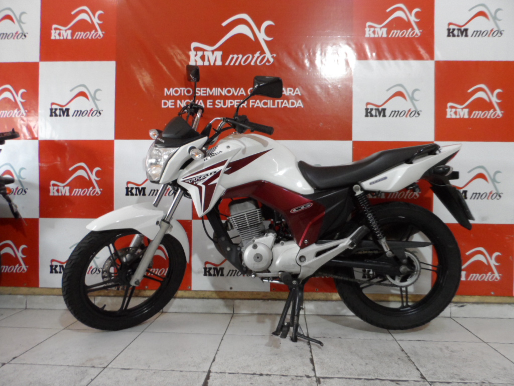 Honda Titan 150 Ex 2014 Branca KM Motos Sua Loja de Motos Seminovas