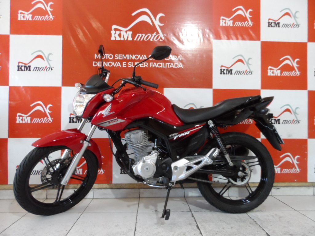 Honda Fan 160 ESDI Vermelha 2017 | KM Motos | Sua Loja de Motos Seminovas