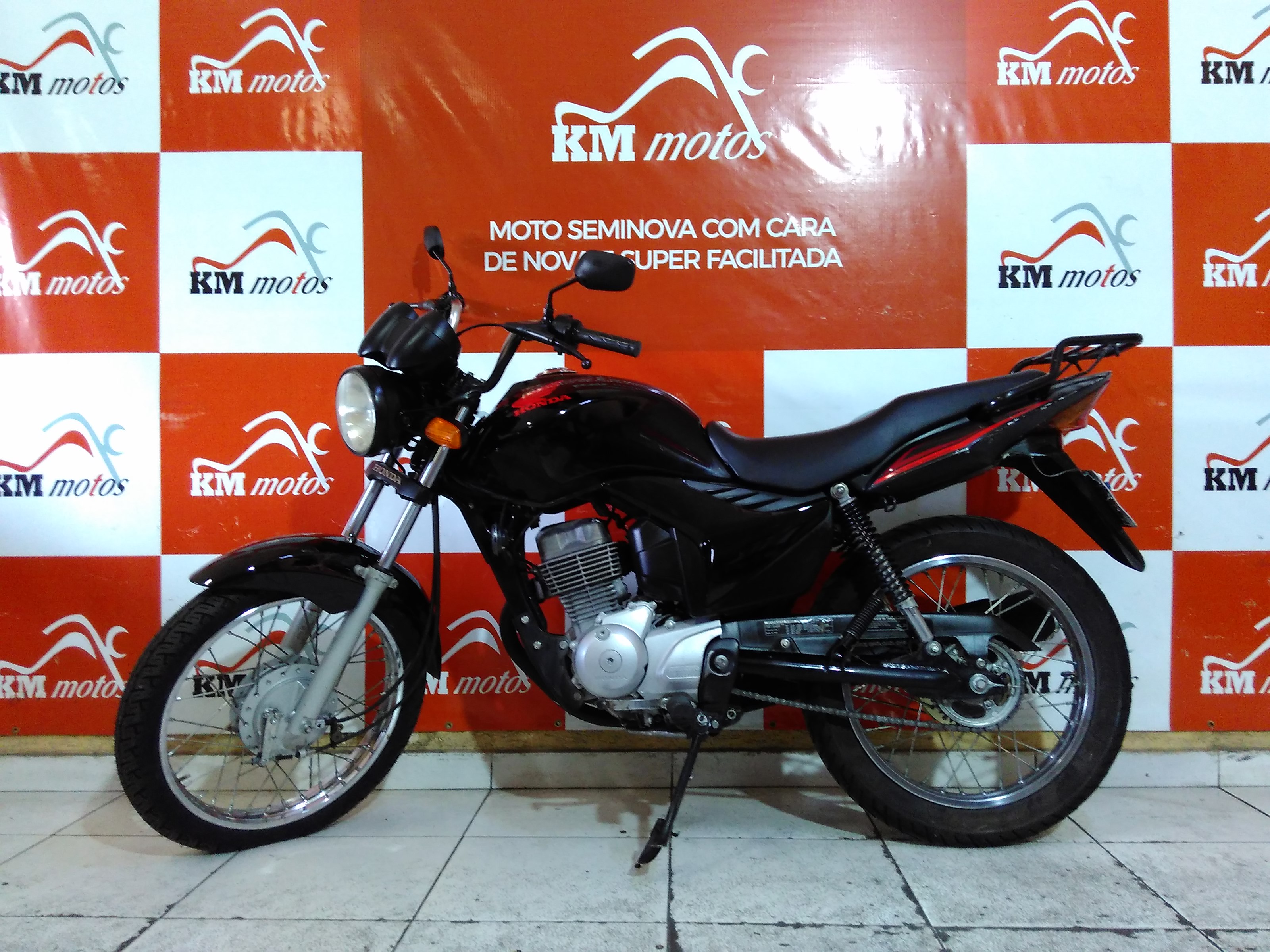 Honda CG 150 Fan ESI 2013 Preta, KM Motos