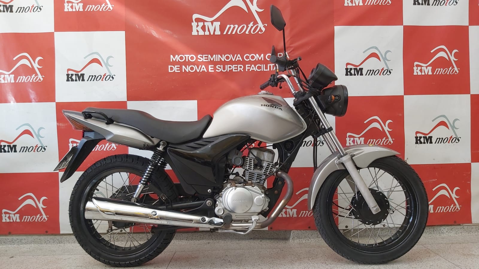 Honda CG 150 Fan ESI 2010 Cinza | KM Motos | Sua Loja de Motos Seminovas