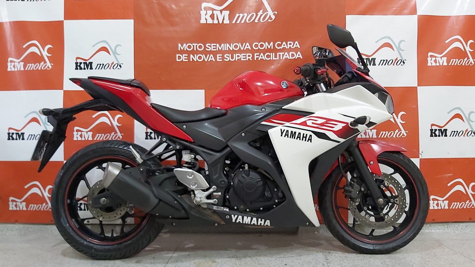 Yamaha Yzf R3 2016 Vermelha KM Motos Sua Loja de Motos Seminovas