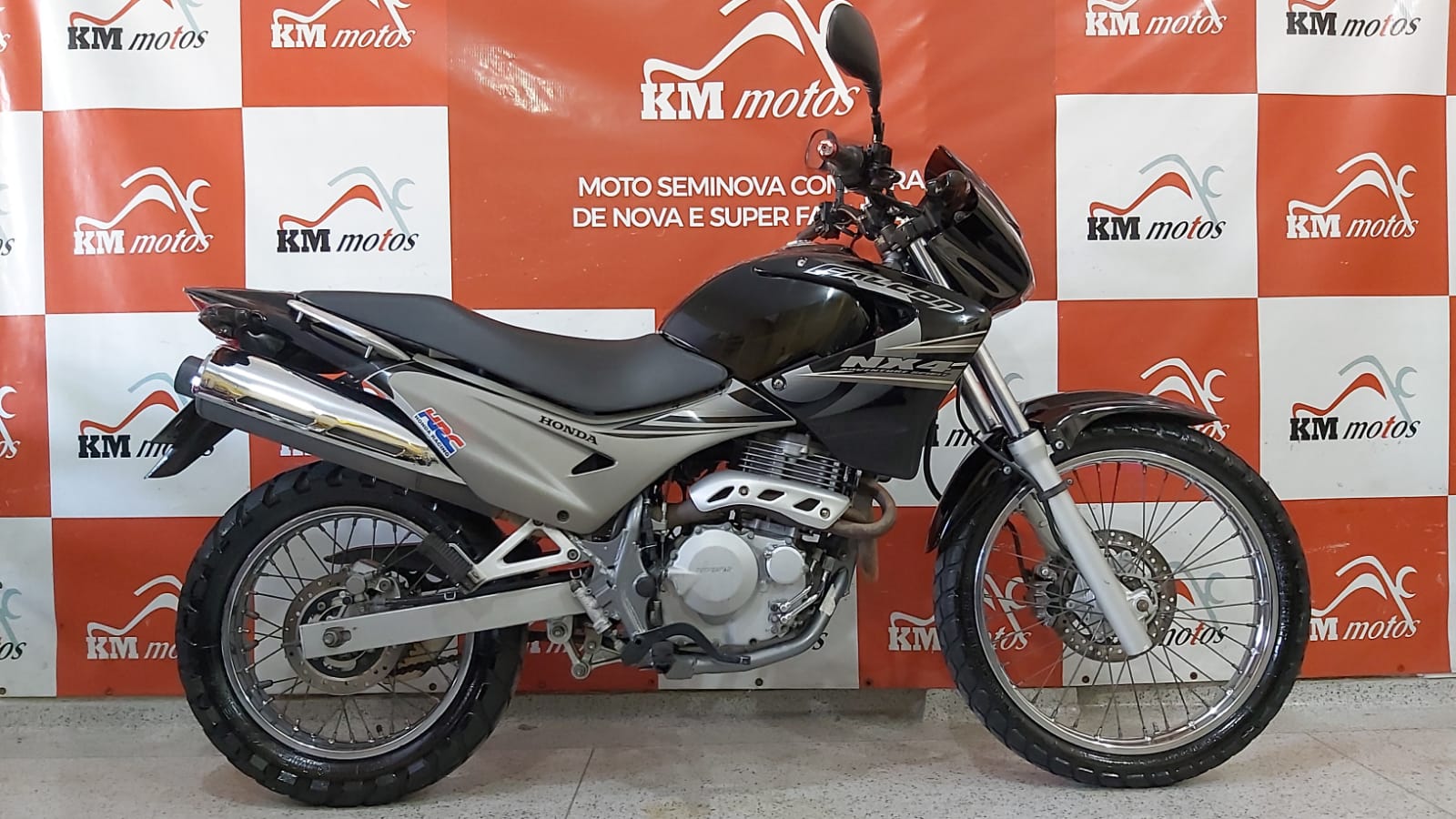Honda NX-4 Falcon 2008 Preta | KM Motos | Sua Loja de Motos Seminovas