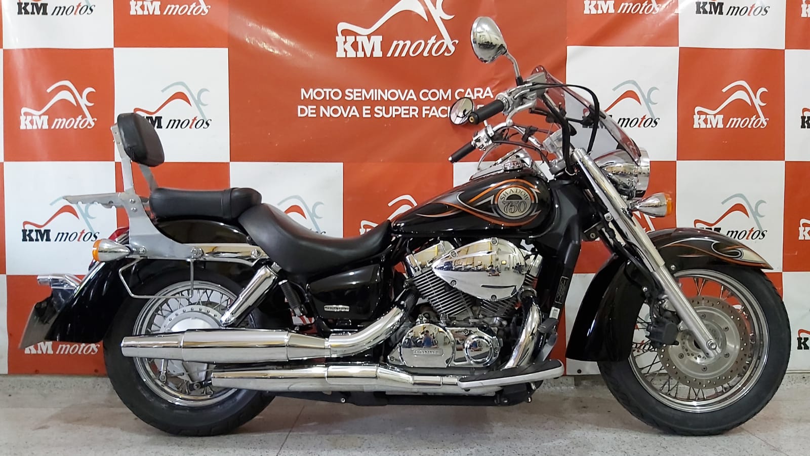 Honda Shadow 750 2009 Preta | KM Motos | Sua Loja de Motos Seminovas