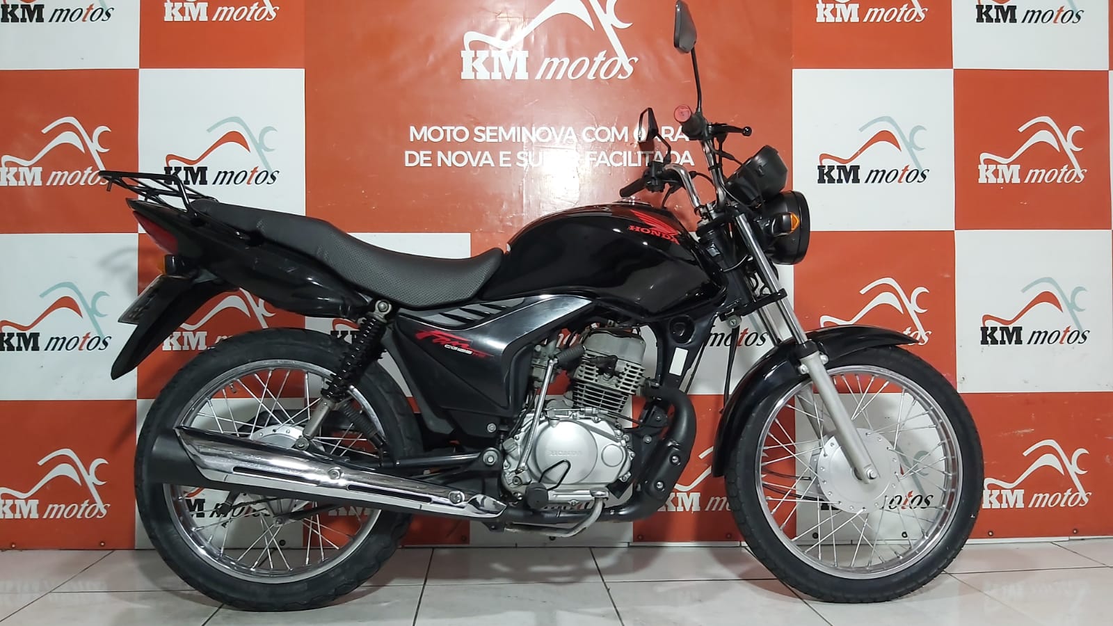 Honda Cg 125 Fan Ks 2012 Preta, KM Motos