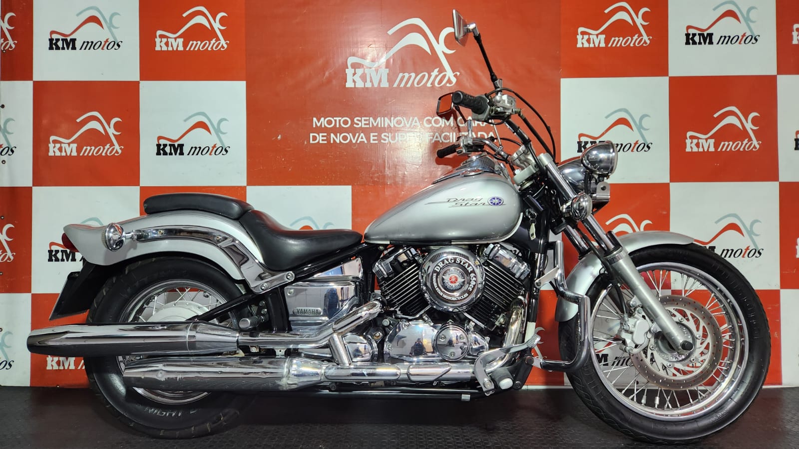 バイク YAMAHA dragstar250250 Yamaha Drag Star 650 2006 Prata | KM Motos | Sua Loja de Motos