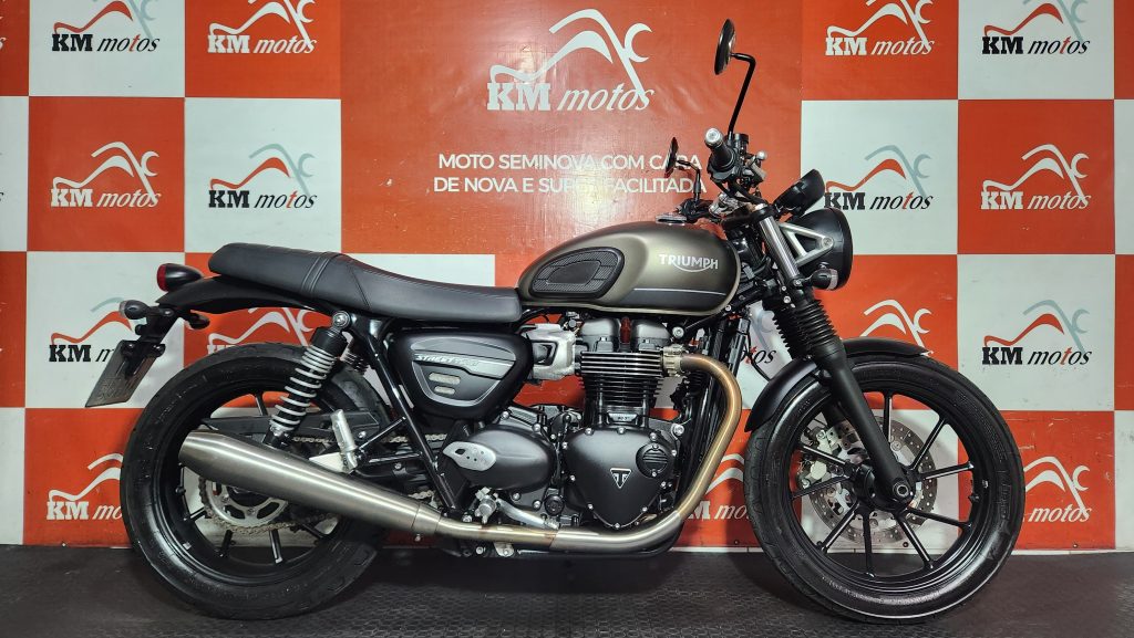 Triumph Street Twin Bonneville 900 ABS 2022 Cinza | KM Motos