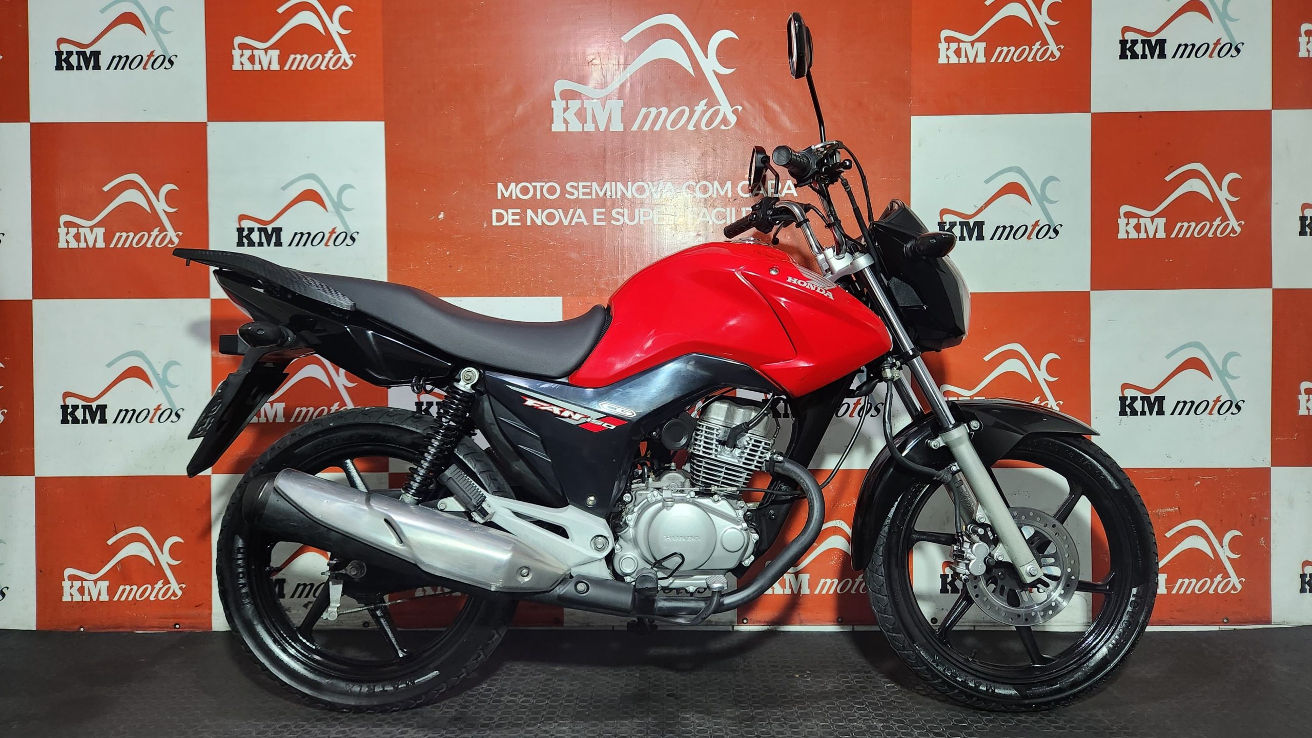 Honda CG 150 Fan ESDI 2014 Vermelha | KM Motos | Sua Loja de Motos ...